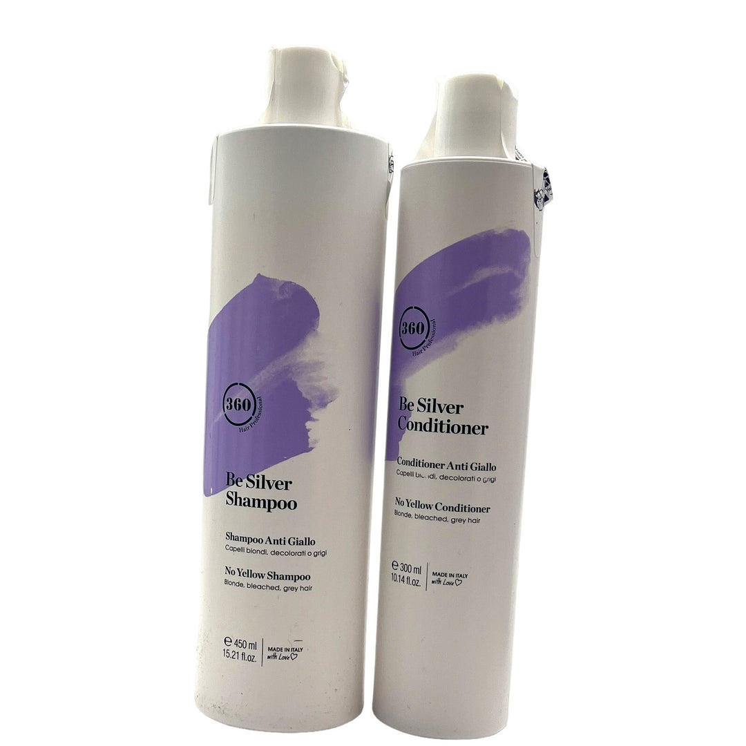 360 Be Silver No Yellow Shampoo 15.21 fl.oz & Conditioner 10.14 fl.oz Duo