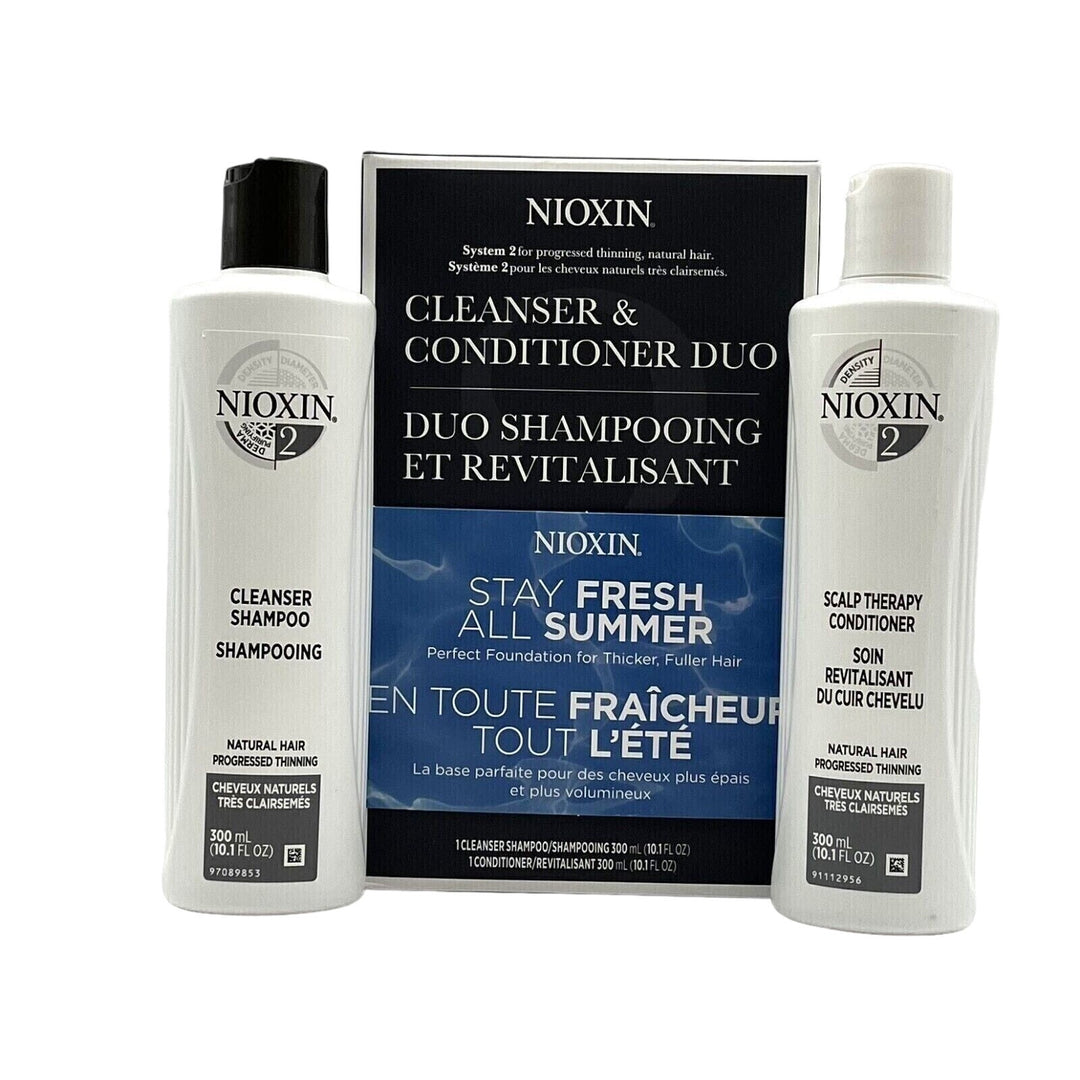 Nioxin System 2 Cleanser Shampoo & Scalp Therapy Conditioner 10.1 oz Duo