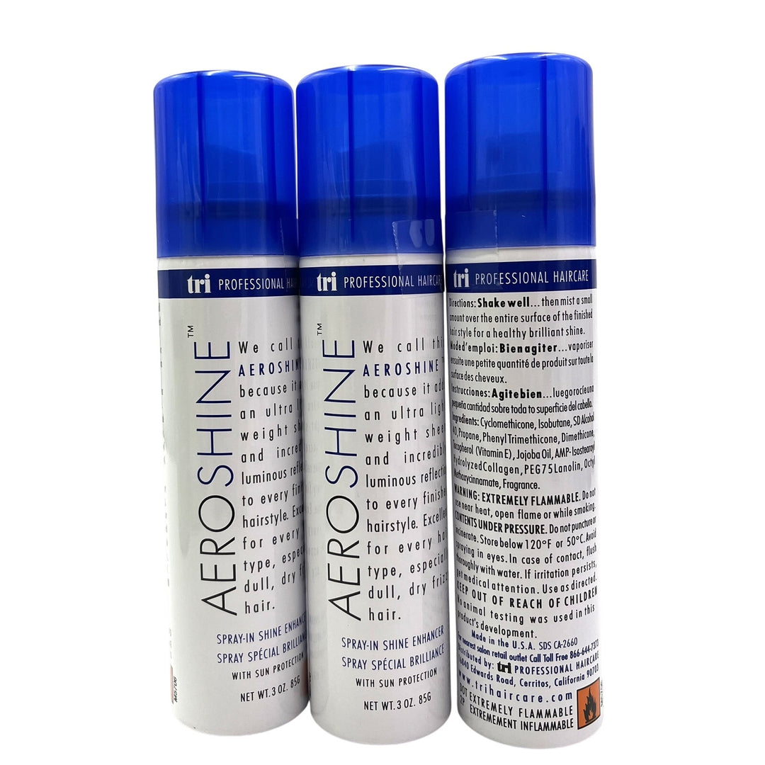 TRI Professional Hair Care AeroShine Spray In Shine Enhancer 3 oz-3 Pack