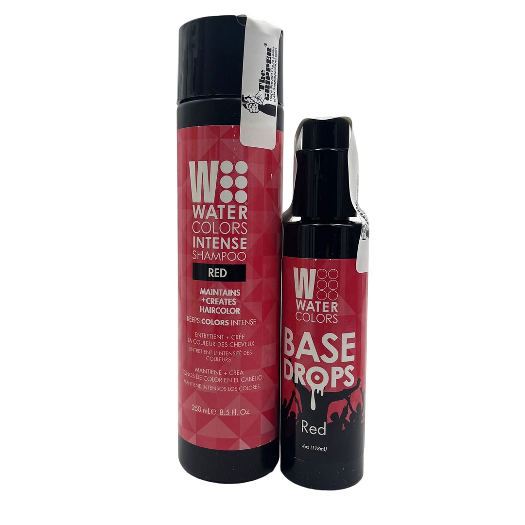 WaterColors Intense Shampoo 8.5 fl.oz & Base Drops Red 4 oz