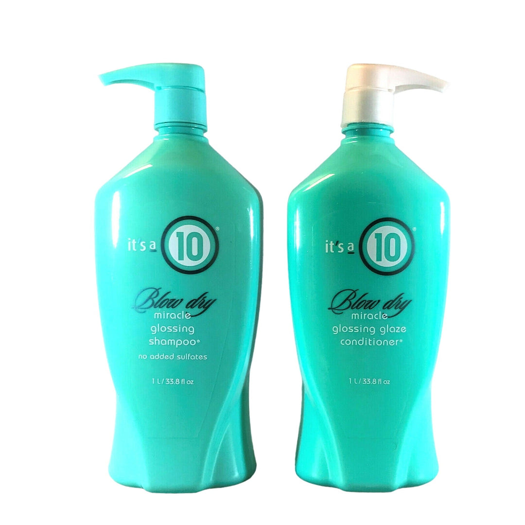 It's A 10 Blow Dry Miracle Glossing Shampoo & Glaze Conditoner 33.8 oz Duo Set