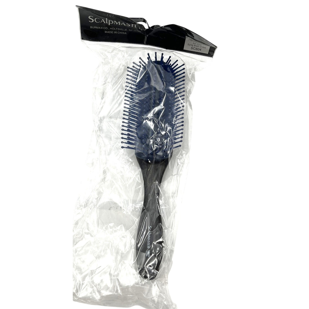 Scalpmaster Denman Style 9 Row Brush (SC804)-Blue Single