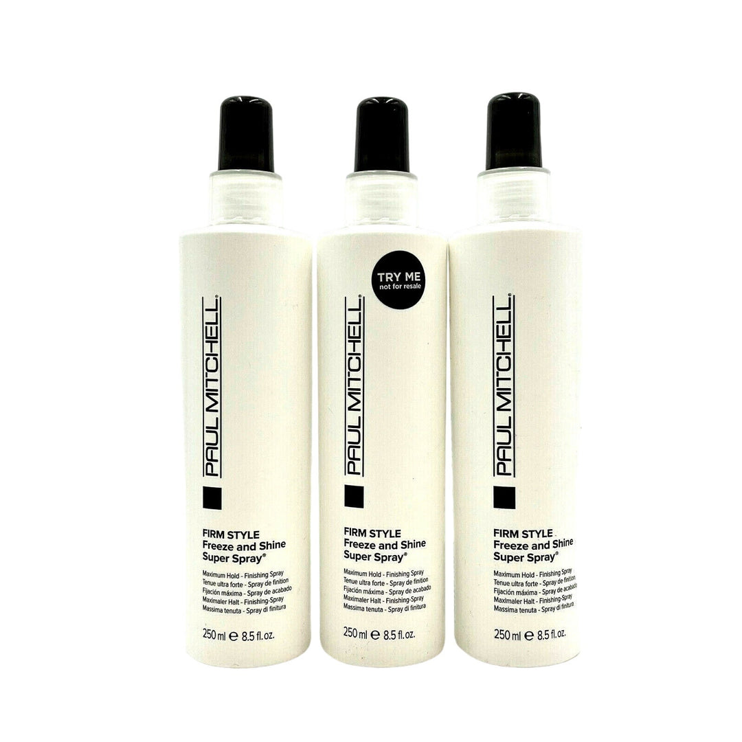 Paul Mitchell Firm Style Freeze & Shine Super Spray Maximum Hold 8.5 oz-3 Pack