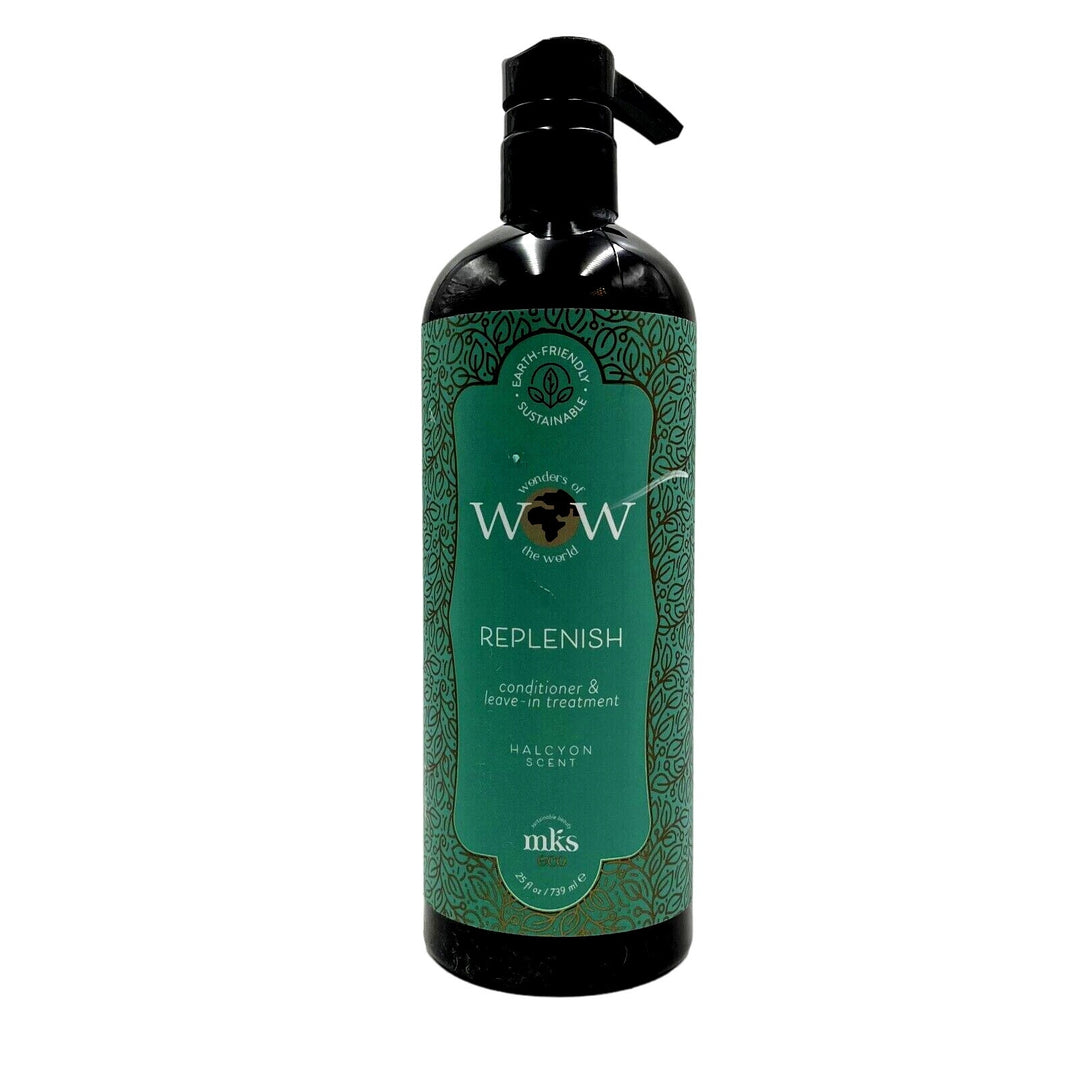 MKS Eco WOW Replenish Conditioner & Leave In Conditioner Halcyon Scent 25 oz