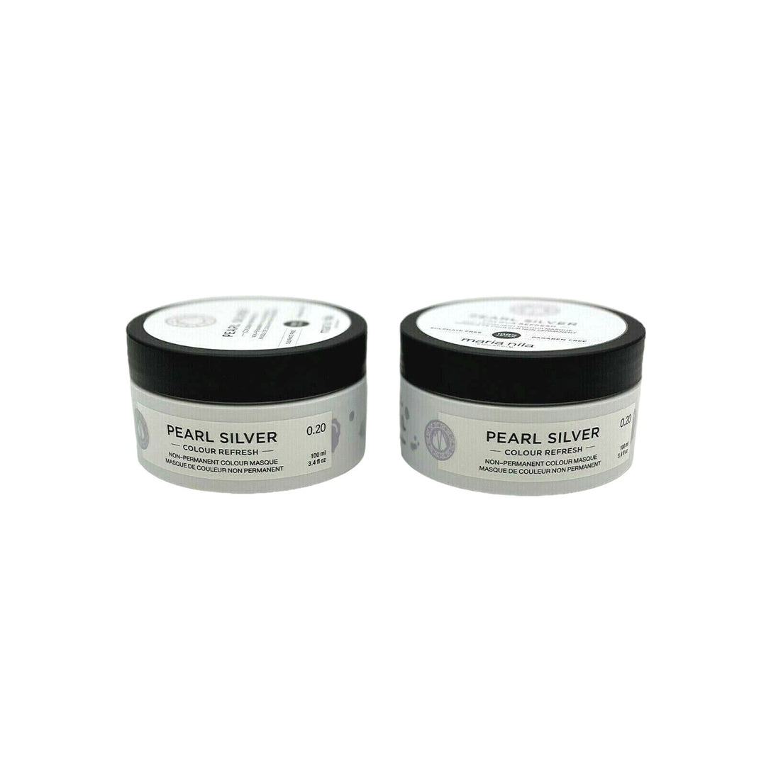 Maria Nila Pearl Silver Colour Refresh Non-Permanent Colour Masque 3.4 oz-2 Pack