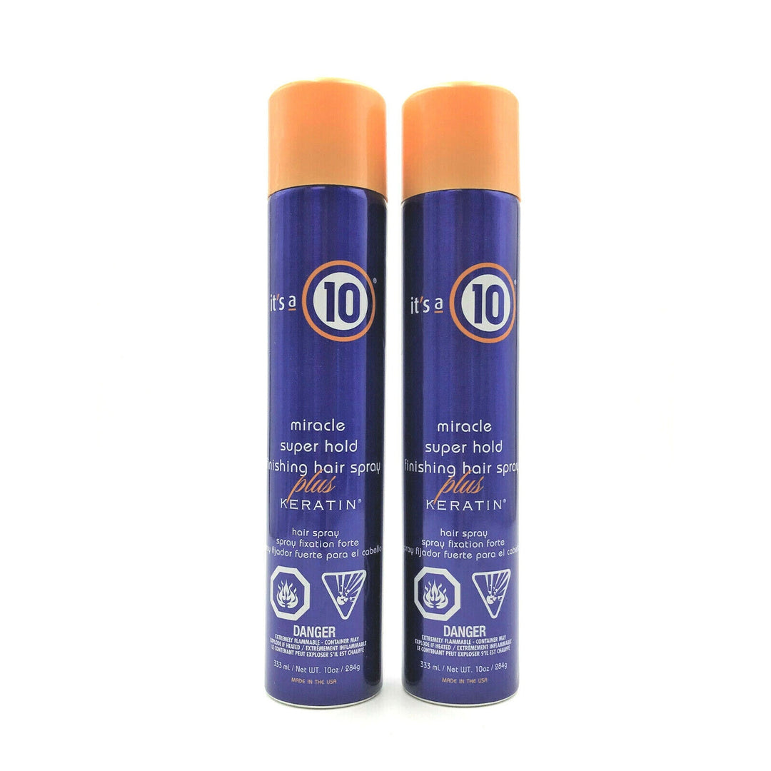 It's A 10 Miracle Super Hold Finishing Spray Plus Keratin 10 oz-Pack of 2