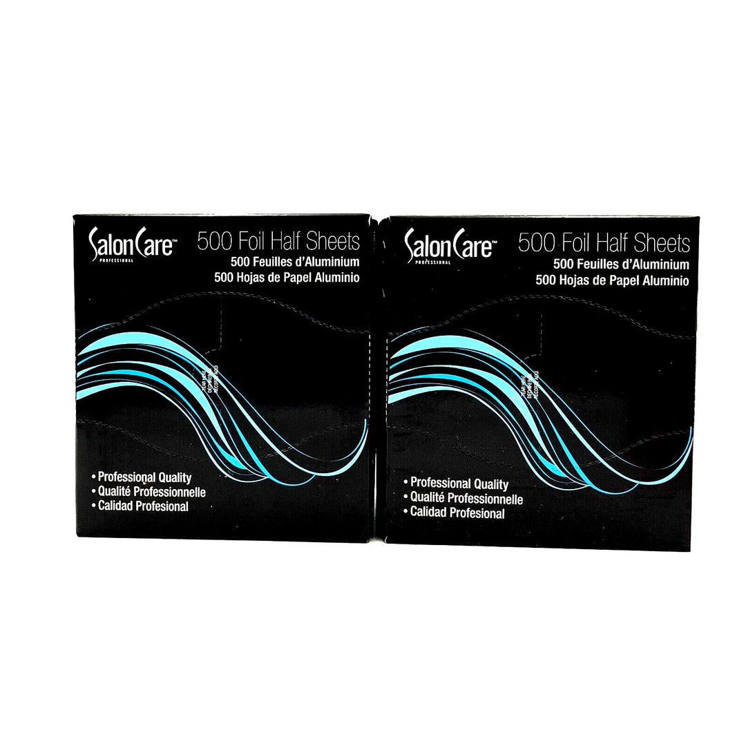 Salon Care 500 Foil Half Sheets 5"X10.75"-2 Pack