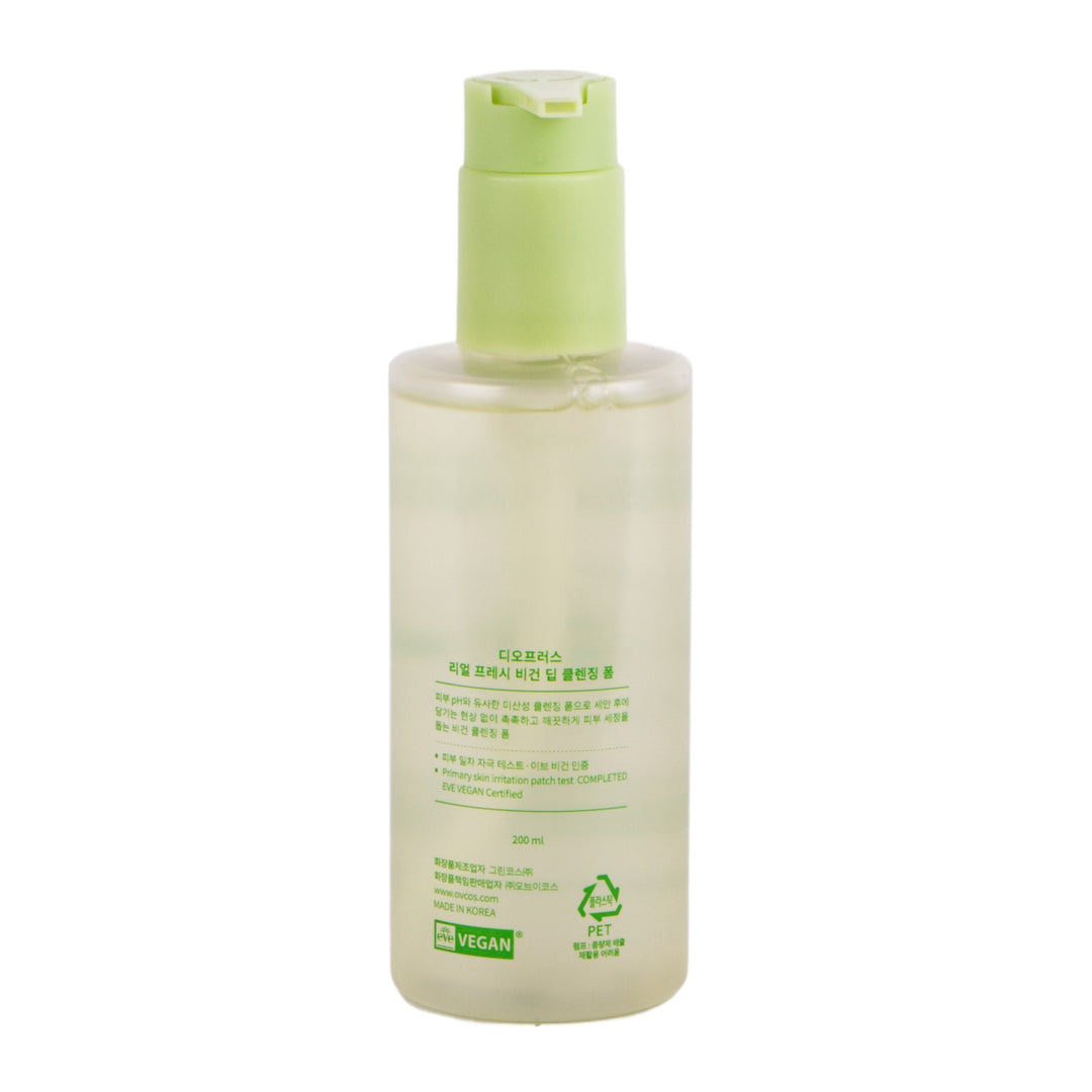 Deoproce Real Fresh Vegan Deep Cleansing Foam 200 ml