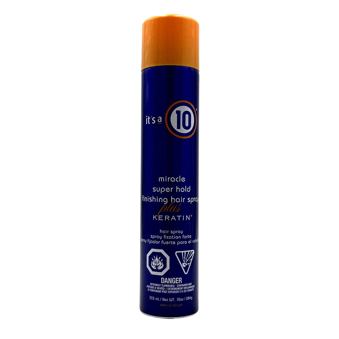 It's a 10 Miracle Super Hold Finishing Hair Spray Plus Keratin 10 oz