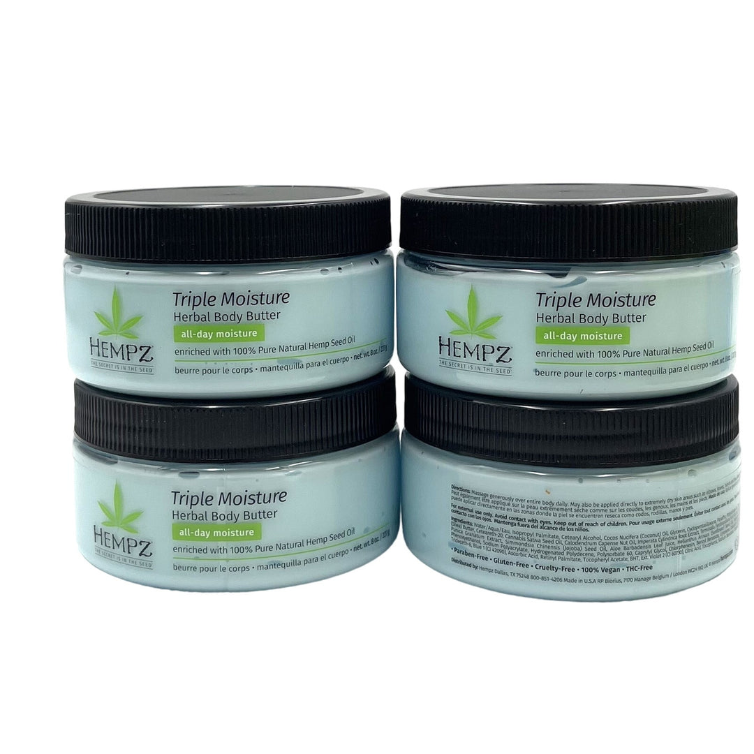 Hempz Triple Moisture Herbal Body Butter All Day Moisture 8 oz-4 Pack