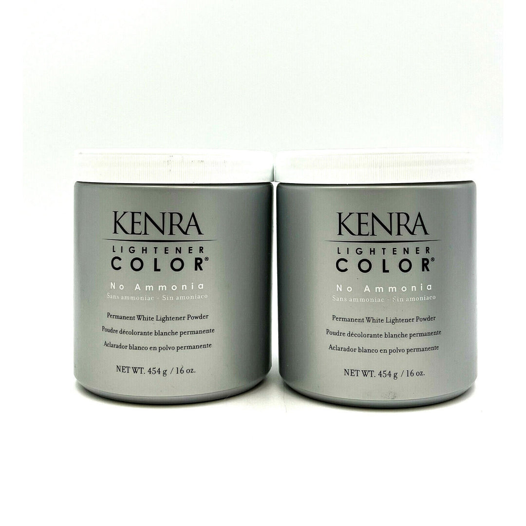 Kenra Lightener Color No Ammoinia Permanent White Lightener Powder 16 oz-2 Pack