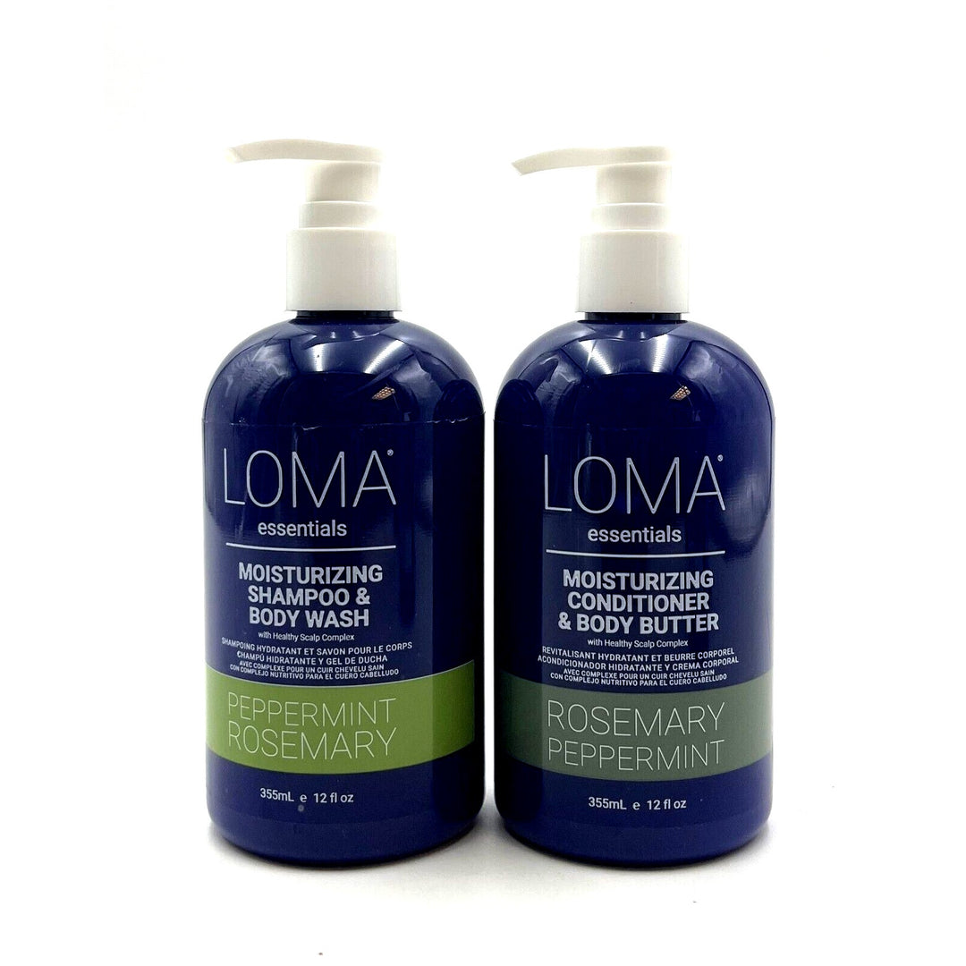 Loma Moisturizing Shampoo/Body Wash & Conditioner/Body Butter 12 oz Duo