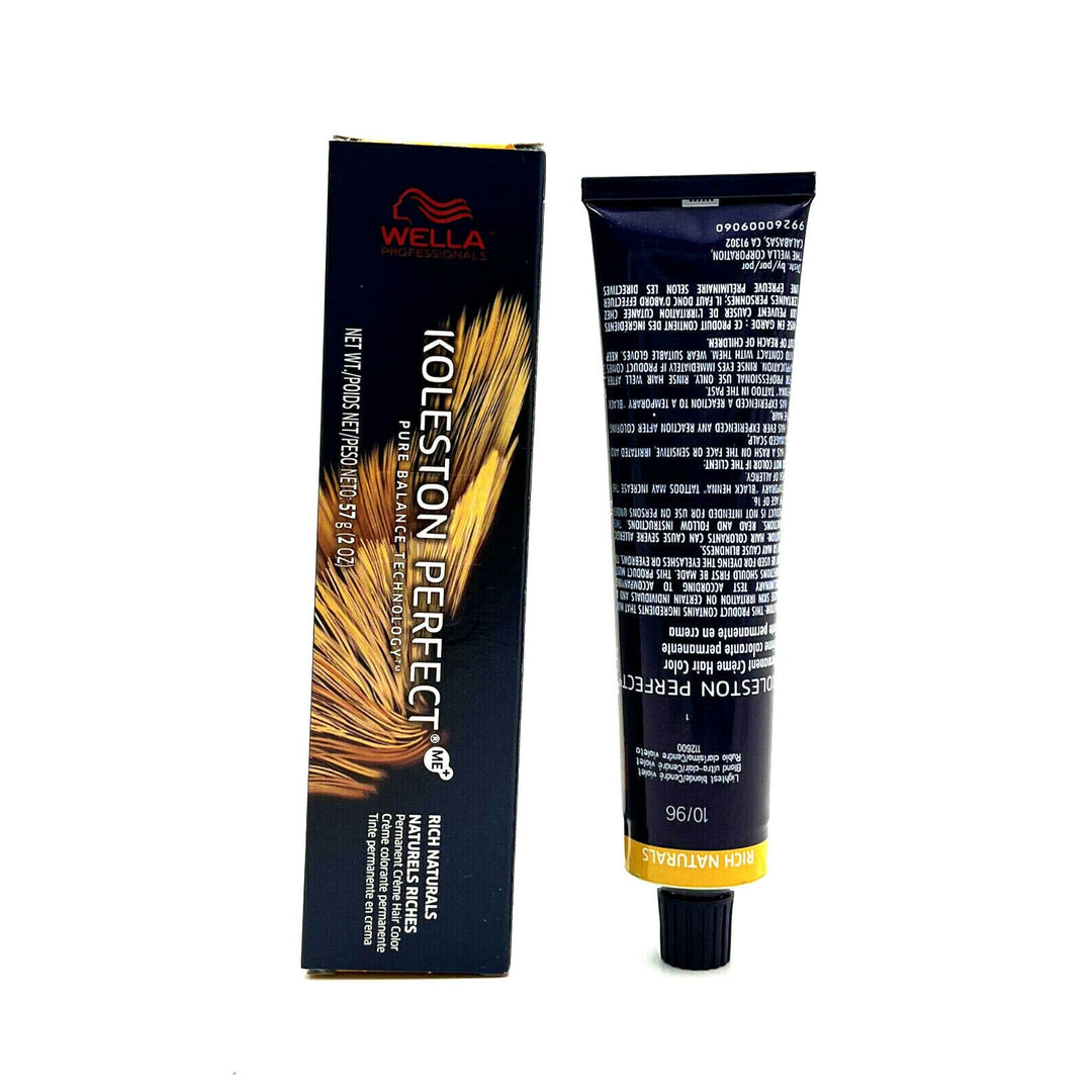 Wella Koleston Perfect Rich Naturals 10/96 Lightest Blonde Permanent Creme 2 oz