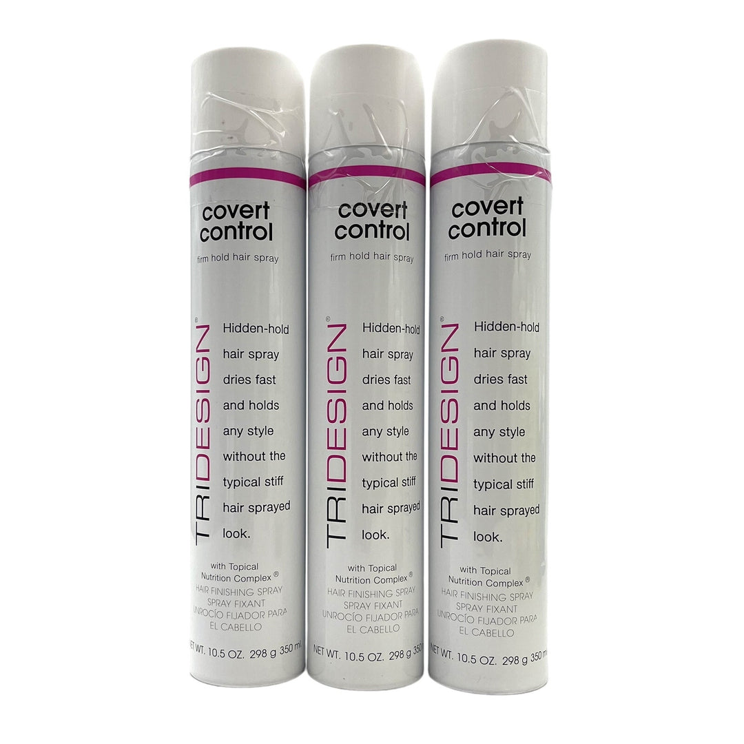 TRIDesign Covert Control Firm Hold Hair Spray 10.5 oz-3 Pack