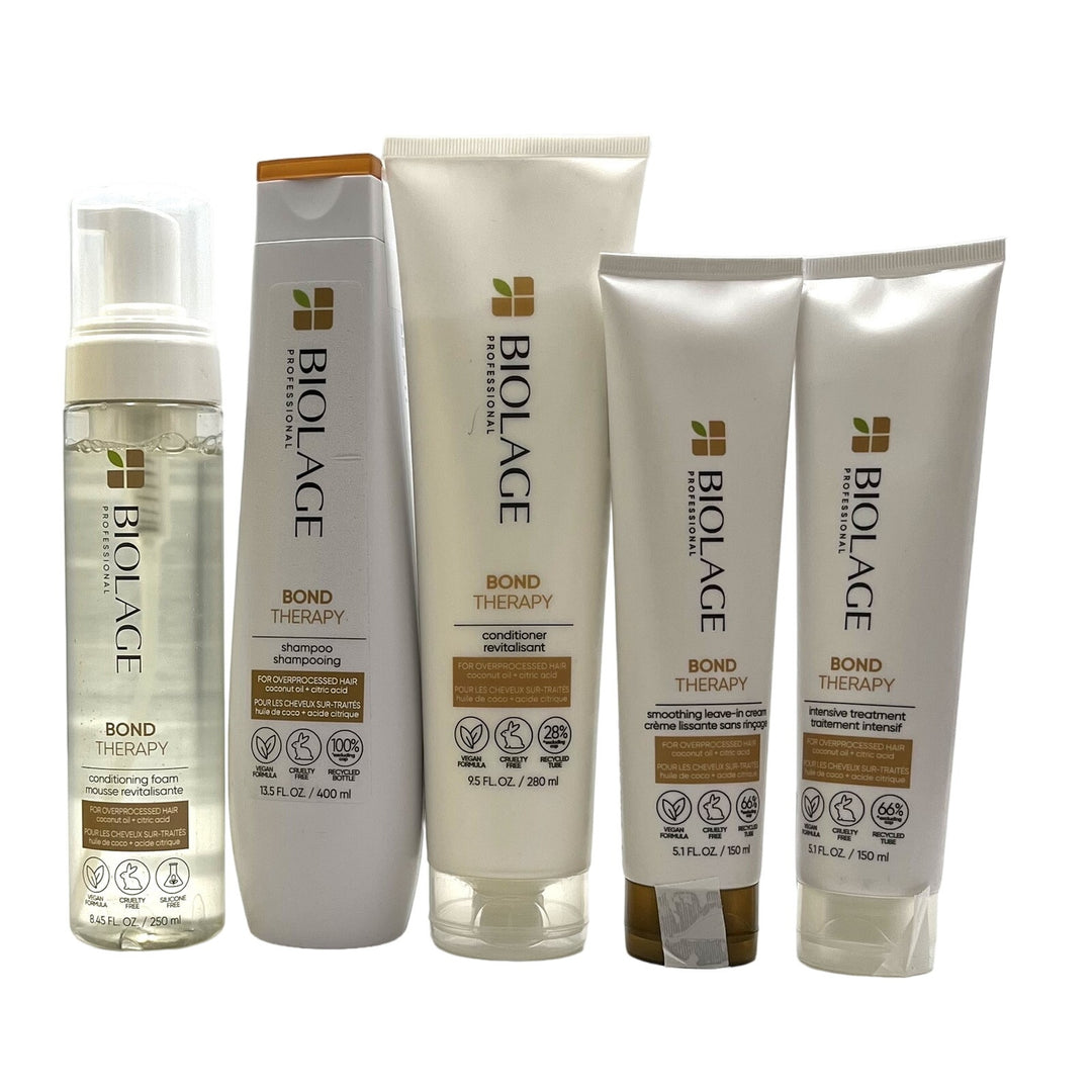 Biolage Bond Therapy Bundle Deal(Shampoo Conditioner Leave In Treatment Foam)