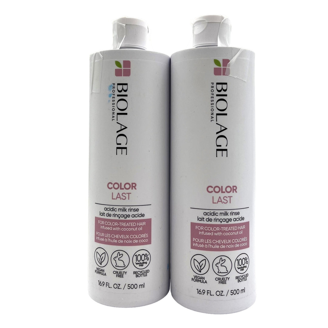 2X Biolage ColorLast Acidic Milk Rinse 16.9 fl.oz-New Package