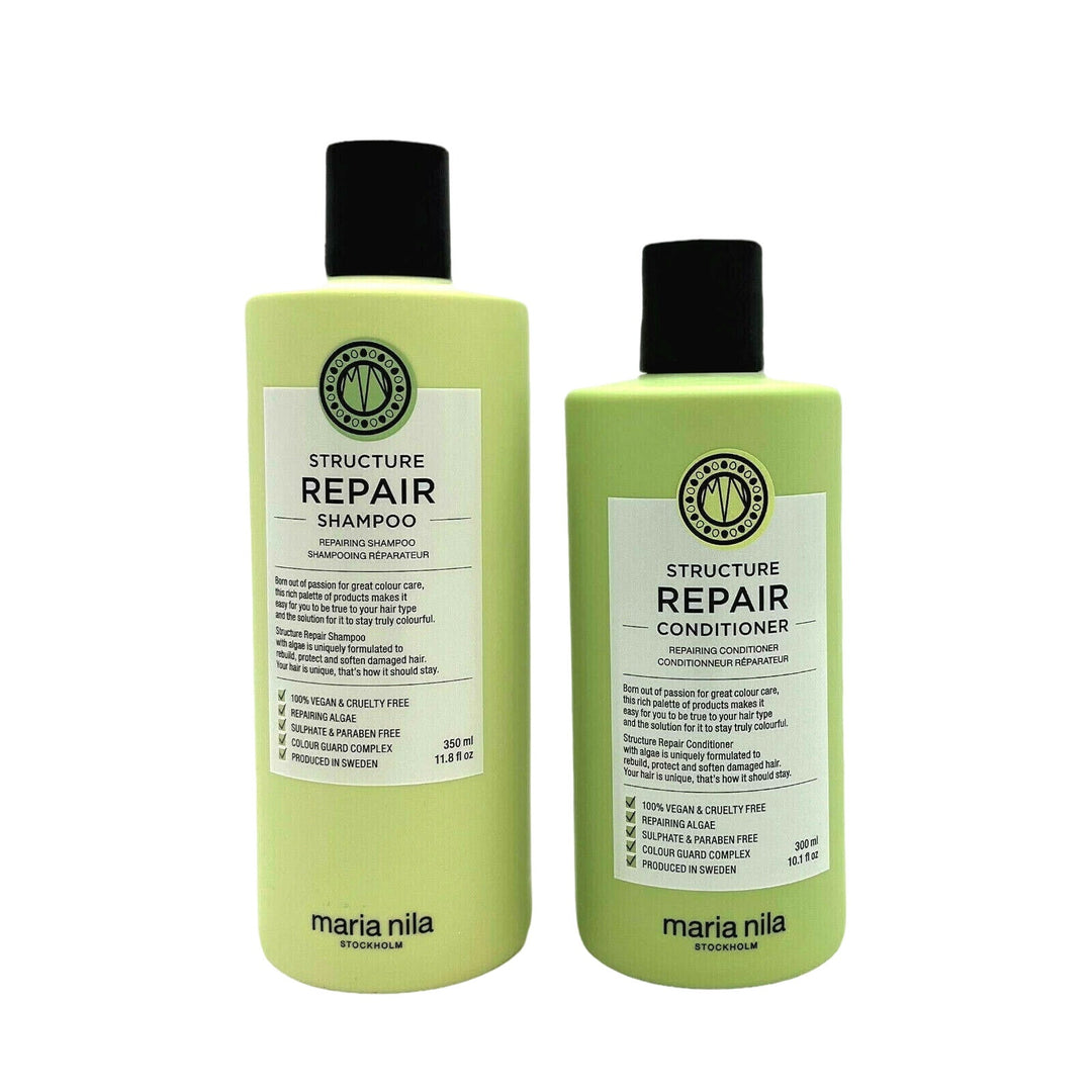 Maria Nila Structure Repair Shampoo 11.8 oz & Conditioner 10.1 oz 100% Vegan Duo