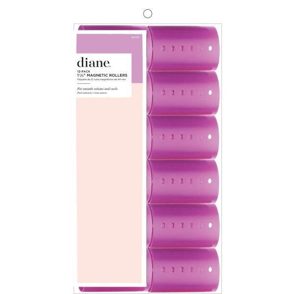 Diane Jumbo Magnetic Rollers, 12 Pack-Lavender 1 3/4"