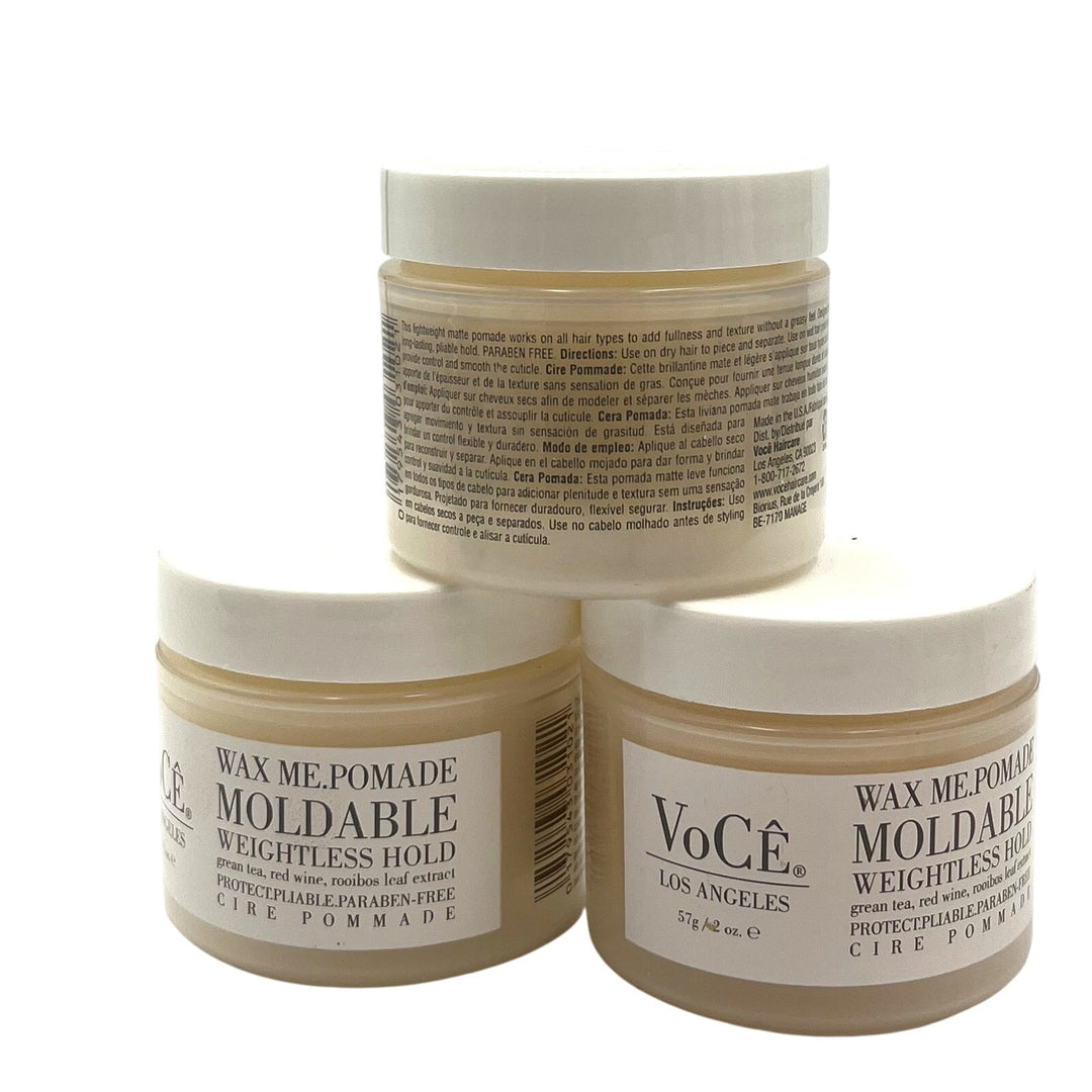 VOCE Wax.Me.Pomade Moldable Weightless Hold  2 oz-3 Pack