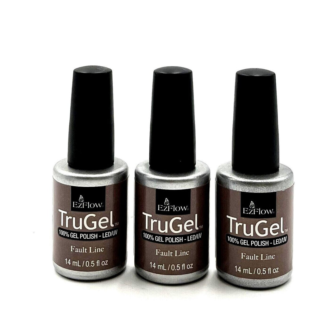 EzFlow TruGel 100% Gel Polish-LED/UV Fault Line 0.5 oz-3 Pack