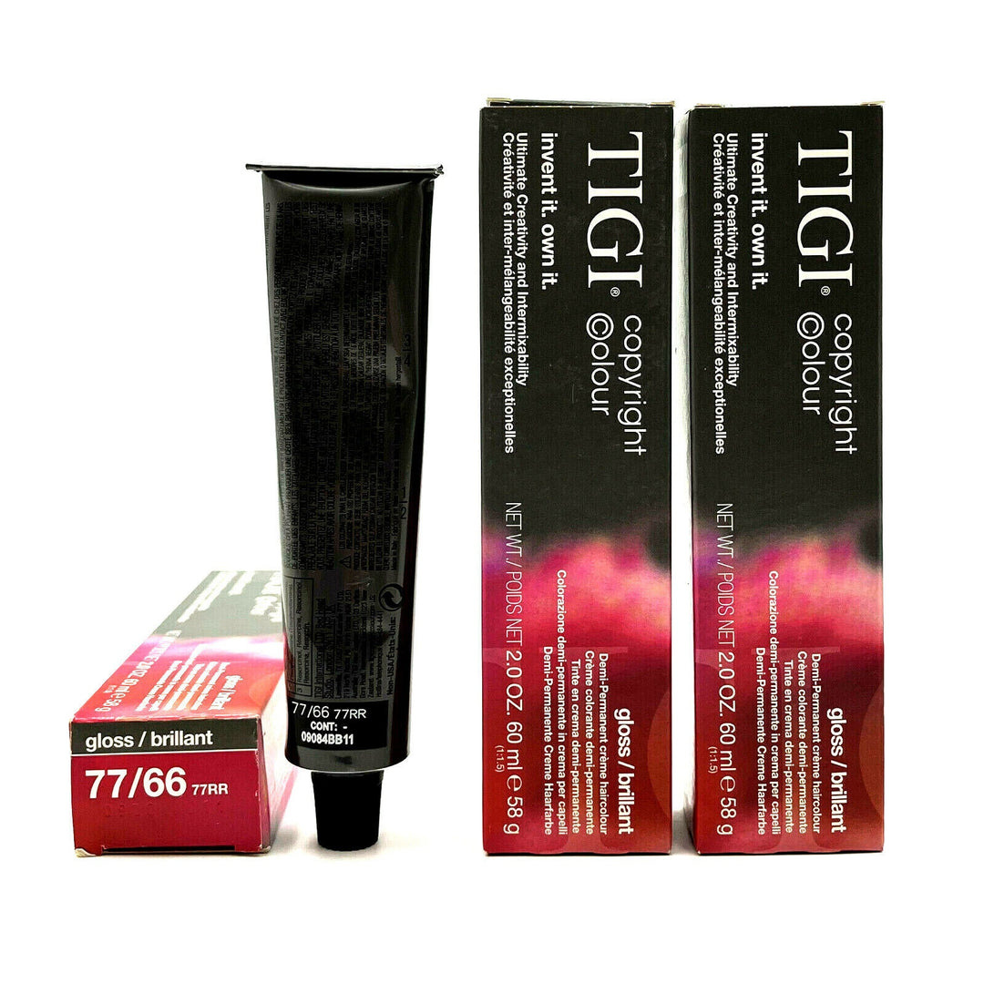 TIGI Gloss Brillant Demi-Permanent Creme Intense Red Blonde 2 oz-3 Pack