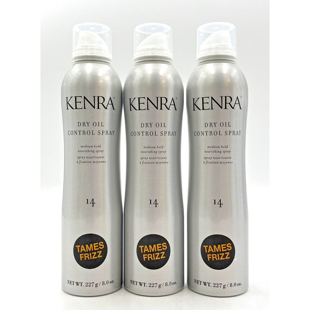 Kenra Dry Oil Control Spray #14 Medium Hold Nourishing 8 oz-3 Pack