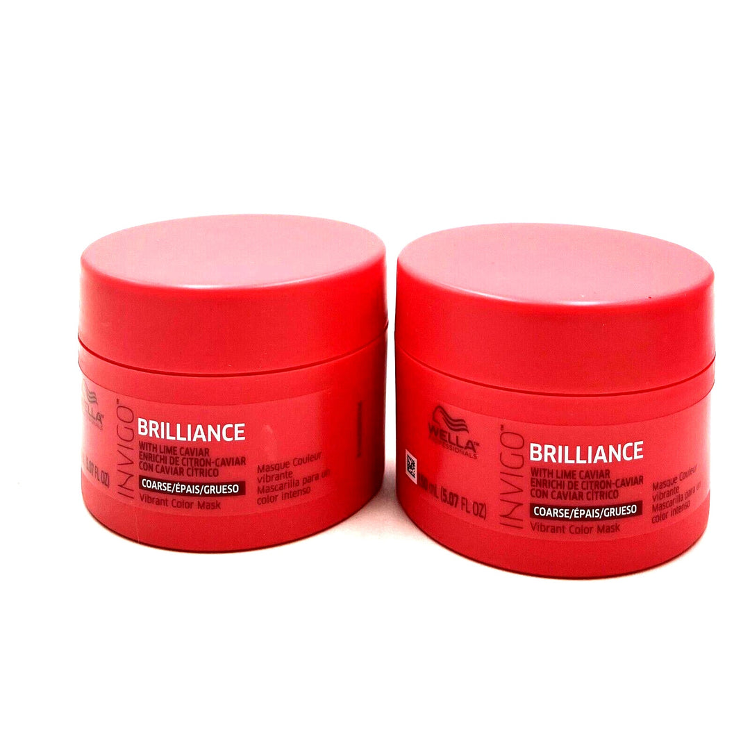 Wella Invigo Brilliance Vibrant Color Mask/Coarse Hair 5.07 oz-2 Pack