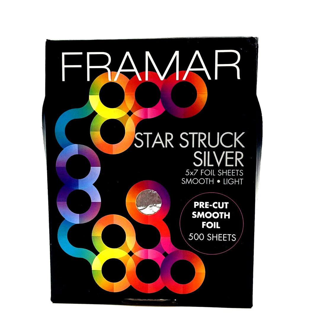 Framar Star Struck Silver 5X7 Foil Sheets Smooth & Light Pre-Cut Smooth Foil 500