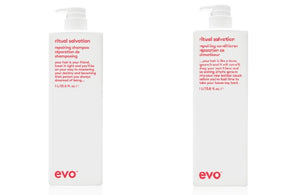 Evo Ritual Salvation Repairing Shampoo & Conditioner Liter duo