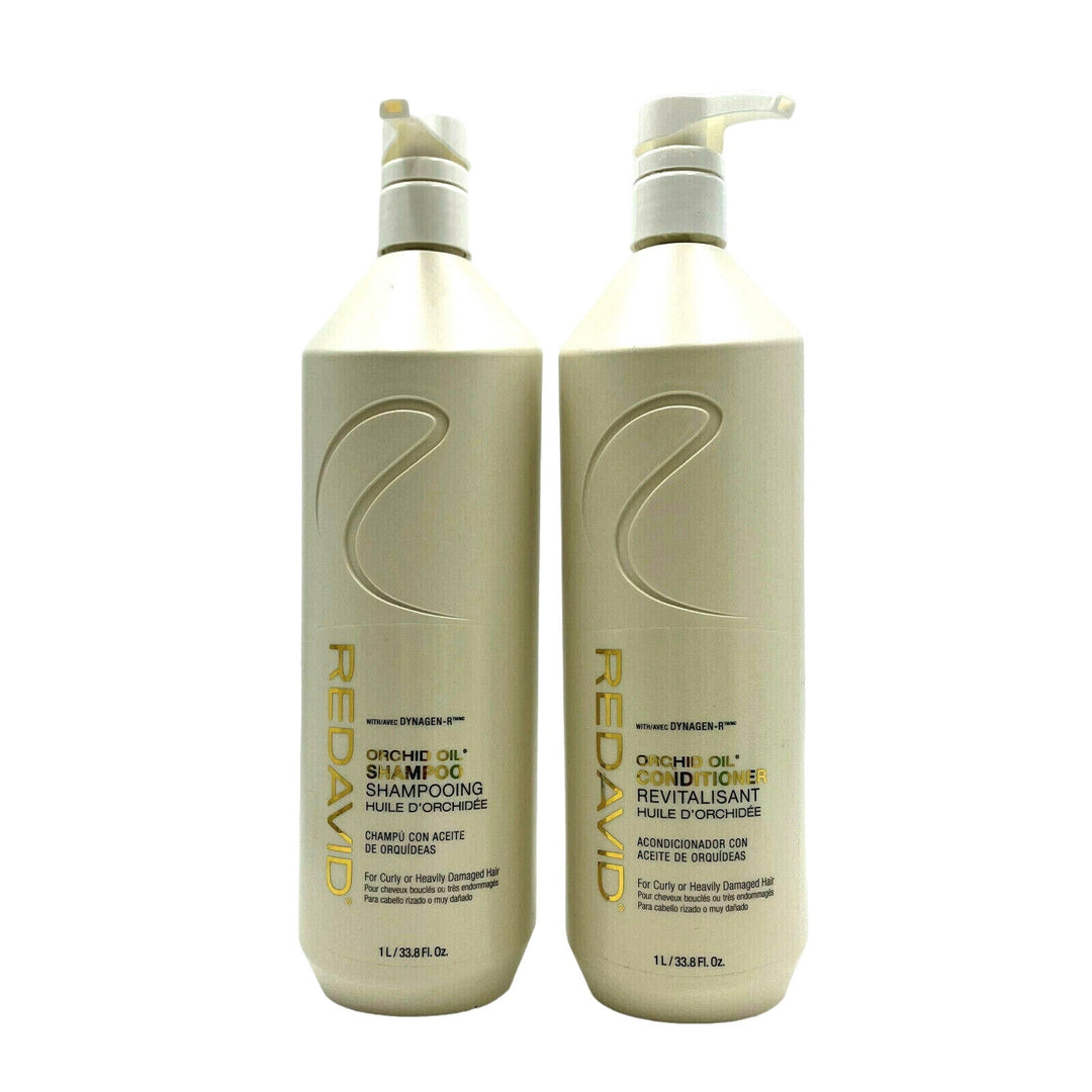 Redavid Orchid Oil Shampoo & Conditioner - Curly, Heavily Damaged Hair 33.8 oz