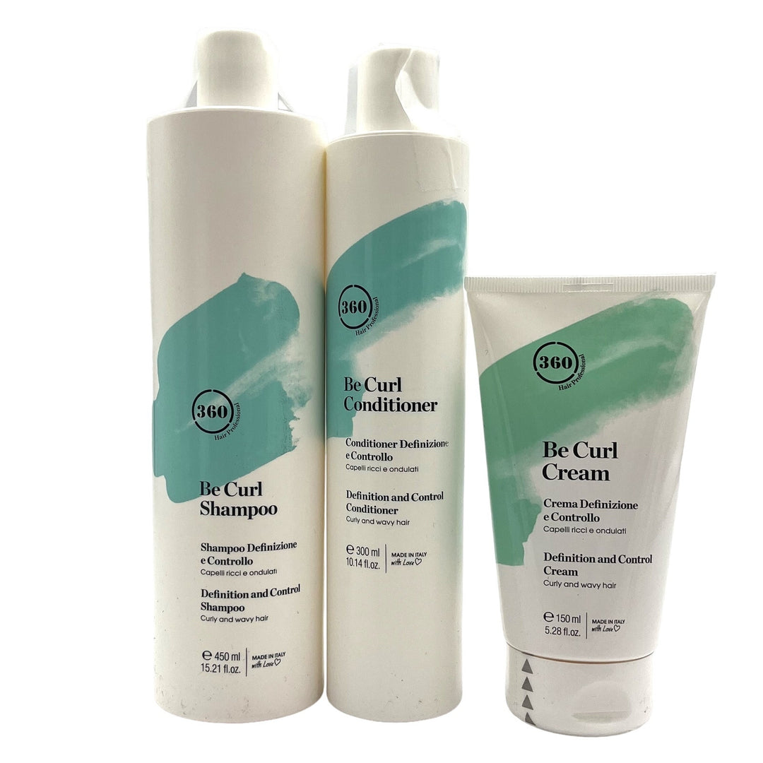 360 Be Curl Shampoo, Conditioner & Cream Trio Set