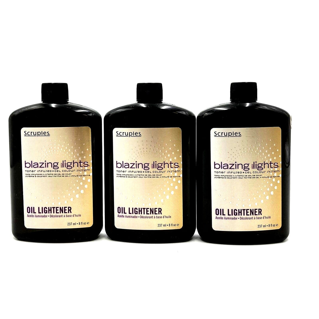 Scruples Blazing Lights Oil Lightener Aceite Illuminador 8 oz-3 Pack