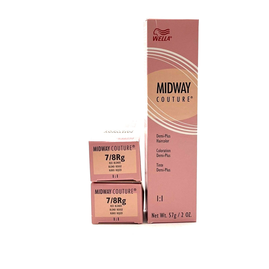 Wella Midway Couture Demi-Plus Haircolor 7/8Rg Red Blonde 2 oz-2 Pack