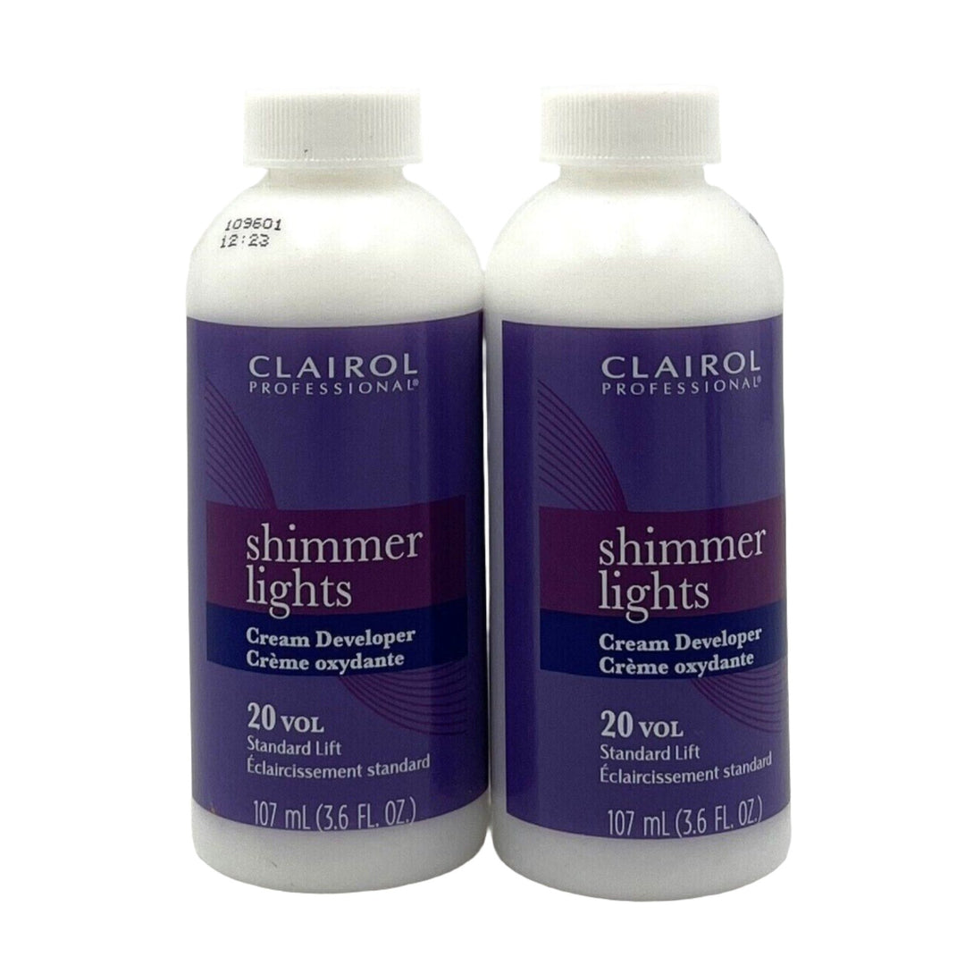 Clairol Shimmer Lights Cream Developer 20 Volume Standard Lift 3.6 oz-2 Pack