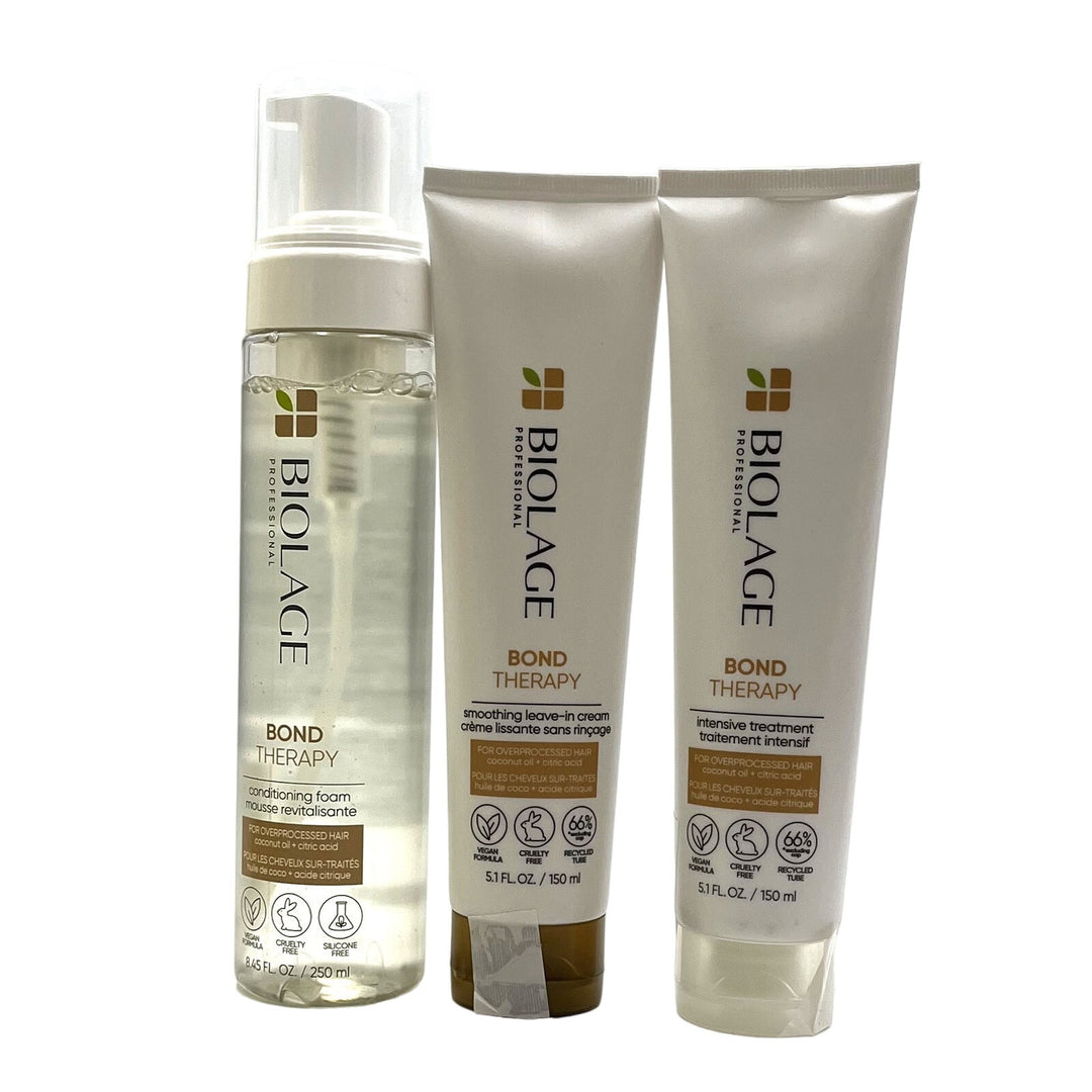 Biolage Bond Therapy Styling Care Trio Set(Leave In, Treatment & Foam)