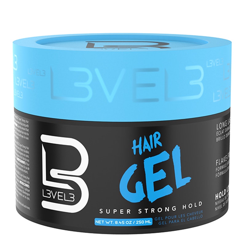 L3VEL3 Super Strong Hair Gel, 8.45 oz-3 Pack