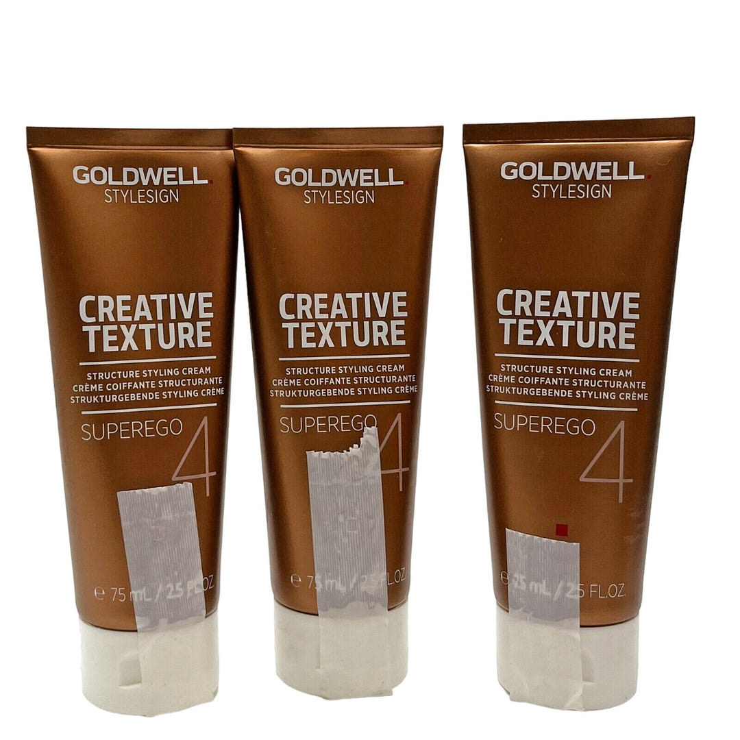 Goldwell Creative Texture Structure Styling Cream Superego #4 2.5 oz-3 Pack