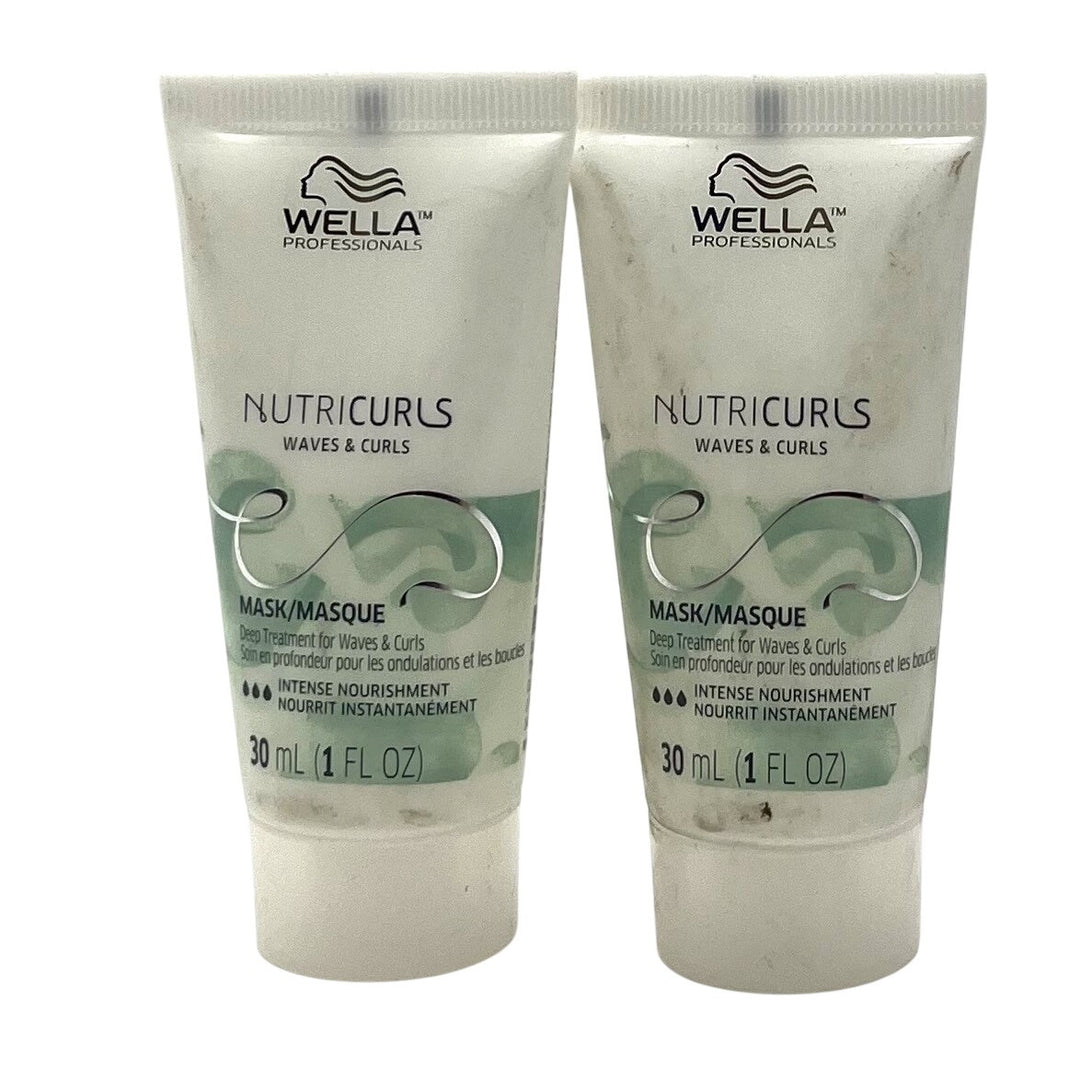 Wella Nutricurls Waves & Curls Mask Deep Treatment 1 fl oz -2 Pack