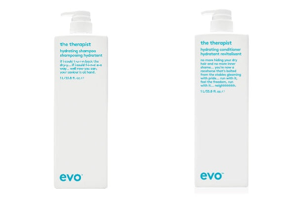 Evo The Therapist Hydrating Shampoo &amp; Conditioner Liter duo