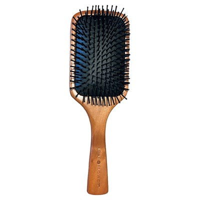 Leaf &amp; Flower Wooden Paddle Brush