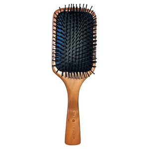Leaf & Flower Wooden Paddle Brush