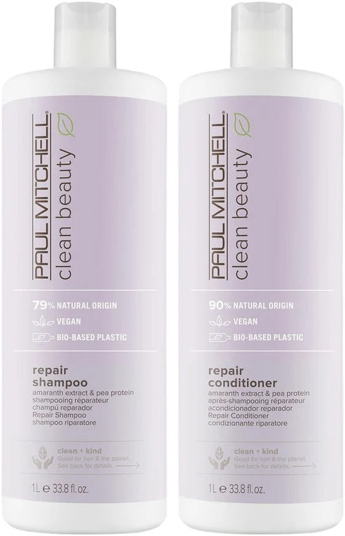 Paul Mitchell Clean Beauty Repair Shampoo &amp; Conditioner Vegan 33.8 oz Duo