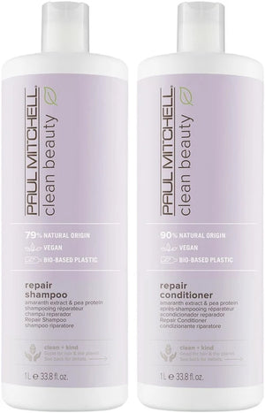 Paul Mitchell Clean Beauty Repair Shampoo & Conditioner Vegan 33.8 oz Duo