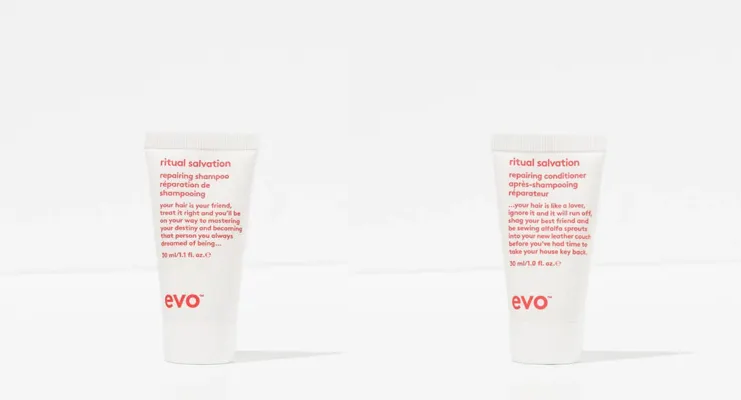 Evo Ritual Salvation Repairing Shampoo &amp; Conditioner 30ml (1.0oz) duo