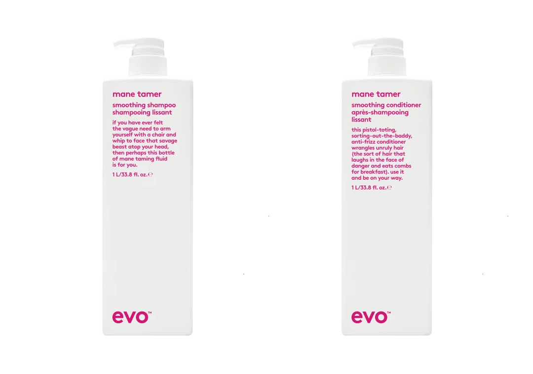 Evo Mane Tamer Smoothing Shampoo &amp; Conditioner Liter duo