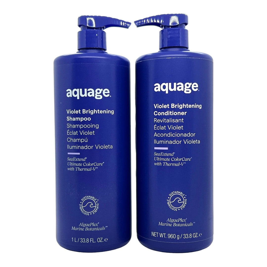 Aquage Violet Brightening Shampoo & Conditioner 33.8 oz Duo