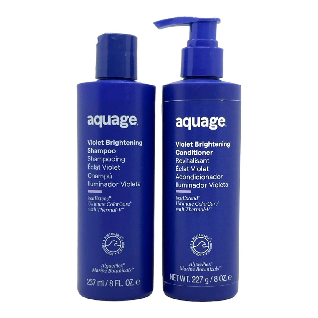 Aquage Violet Brightening Shampoo & Conditioner 8 oz Duo