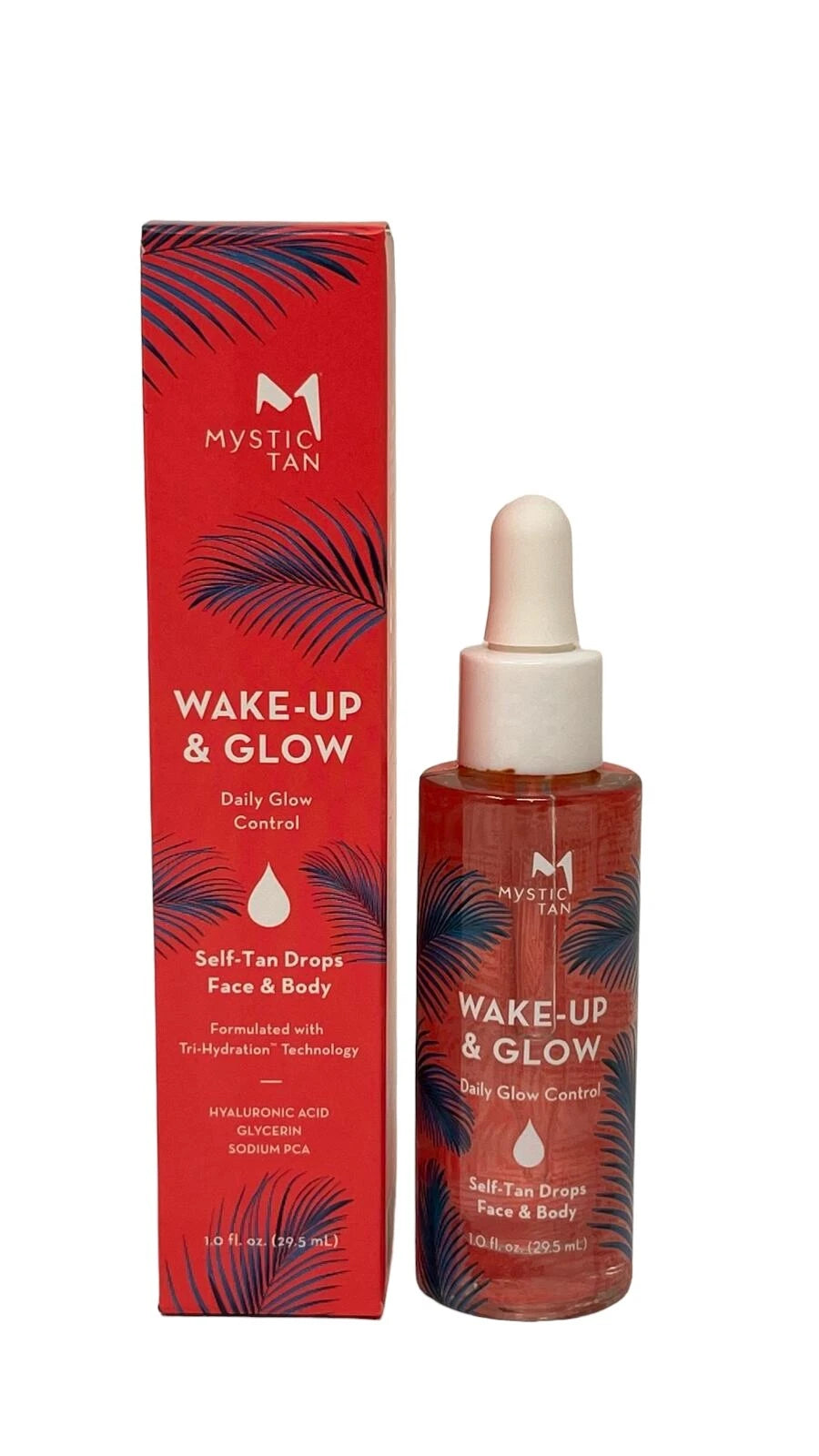 Mystic Tan Wake up Glow Daily Glow Control Self Tan Drops Face &amp; Body 1 fl.oz-3 Pack