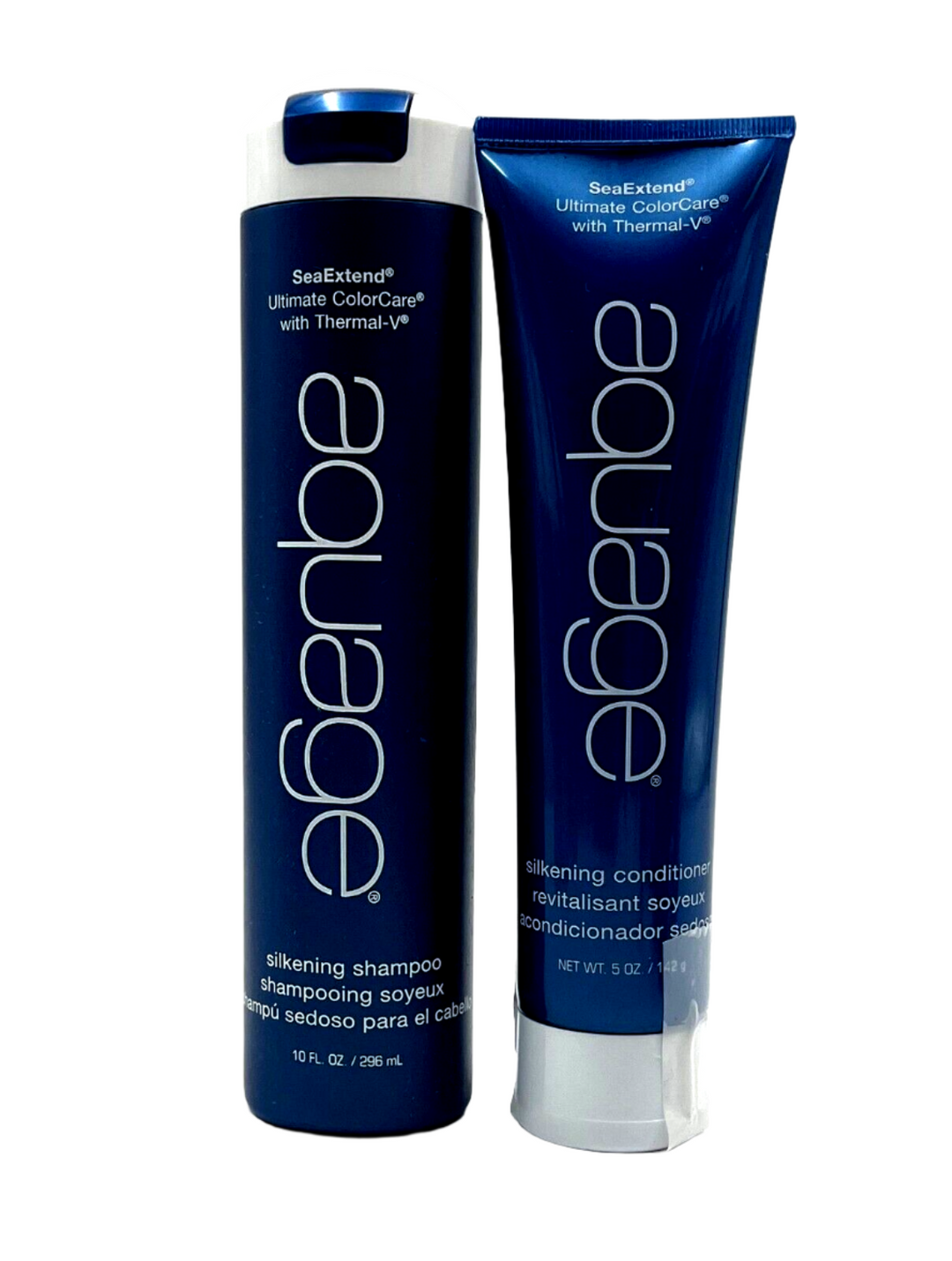 Aquage SeaExtend Ultimate ColorCare Silkening Shampoo 10 oz & Conditioner 5 oz Duo