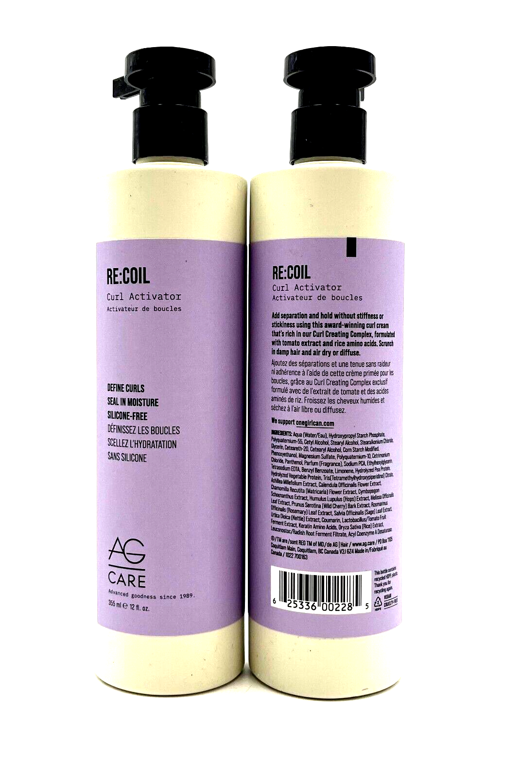 AG Care Re:Coil Curl Activator Define Curls 12 oz-2 Pack